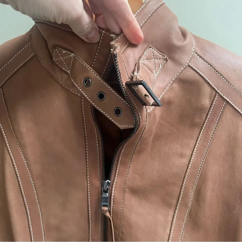 Marc New York Women's Brown Leather Jacket - Picture 3 of 9